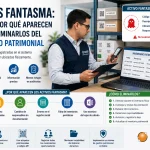 Activos fantasma detectados durante un inventario patrimonial mediante auditoría y control de activos fijos.