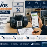 Control de activos fijos en mantenimiento mediante códigos QR y seguimiento de equipos fuera de servicio.