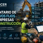 Control de activos fijos, herramientas y maquinaria en una empresa de construcción.