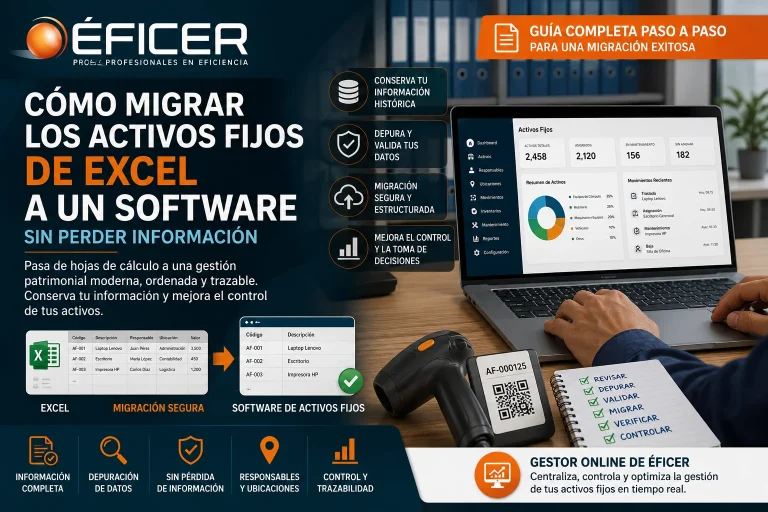 Cómo migrar los activos fijos de Excel a un software sin perder información mediante un sistema de gestión patrimonial